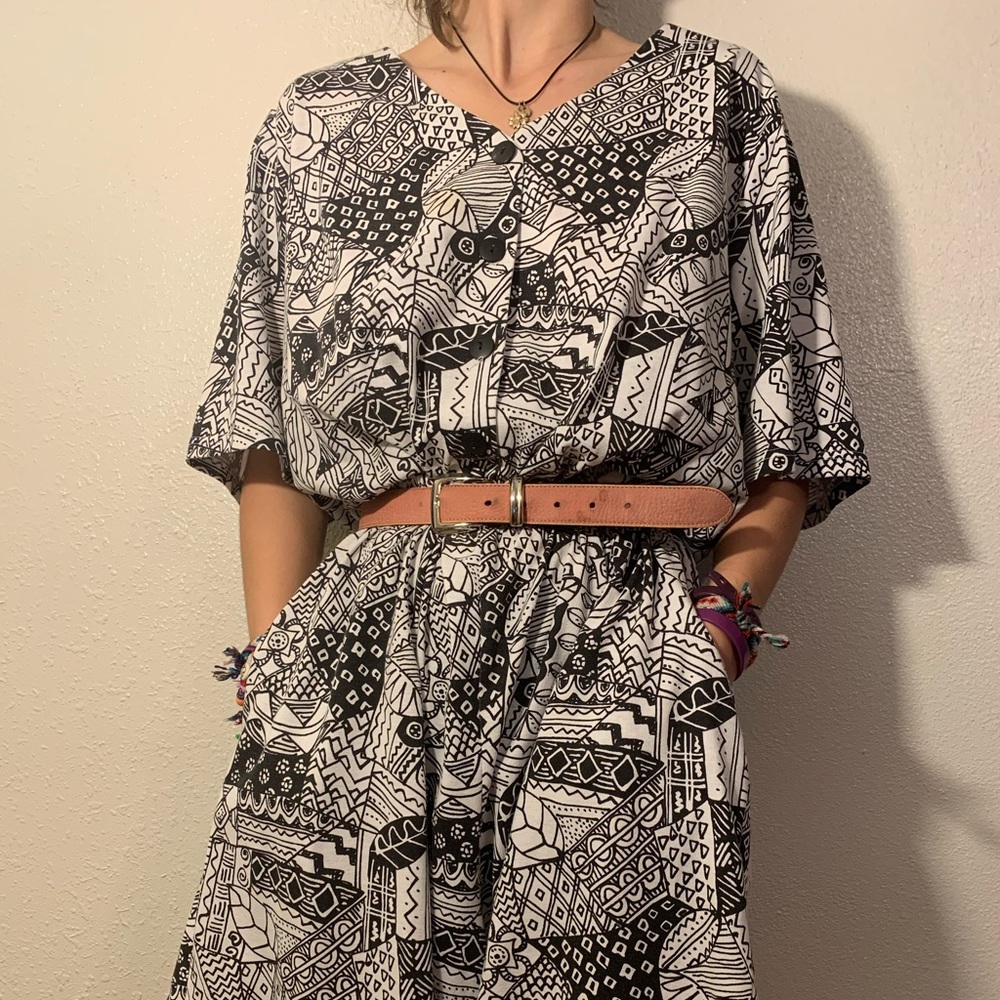 Funky Black and white romper